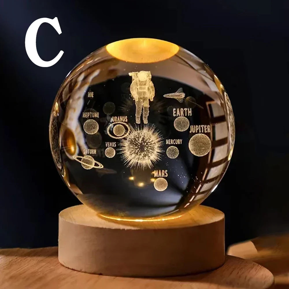 Solar System Crystal Ball Lamp