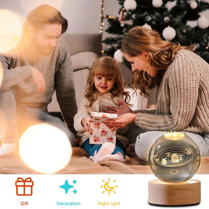 Solar System Crystal Ball Lamp