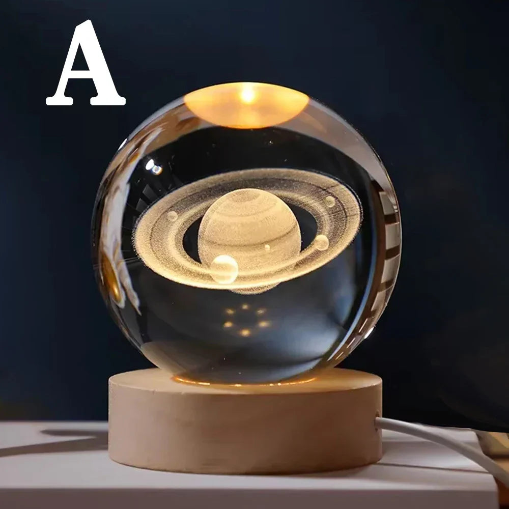 Solar System Crystal Ball Lamp