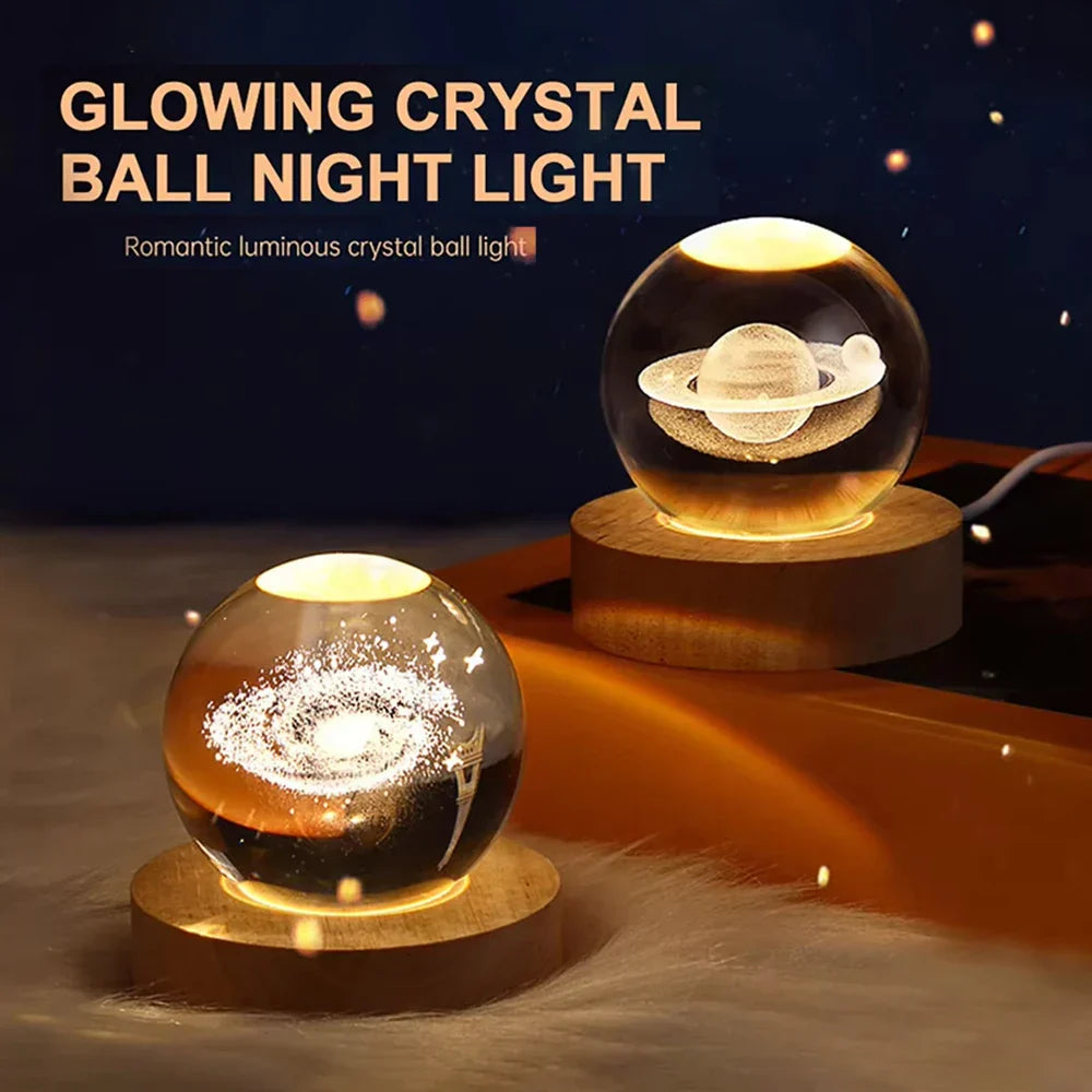 Solar System Crystal Ball Lamp